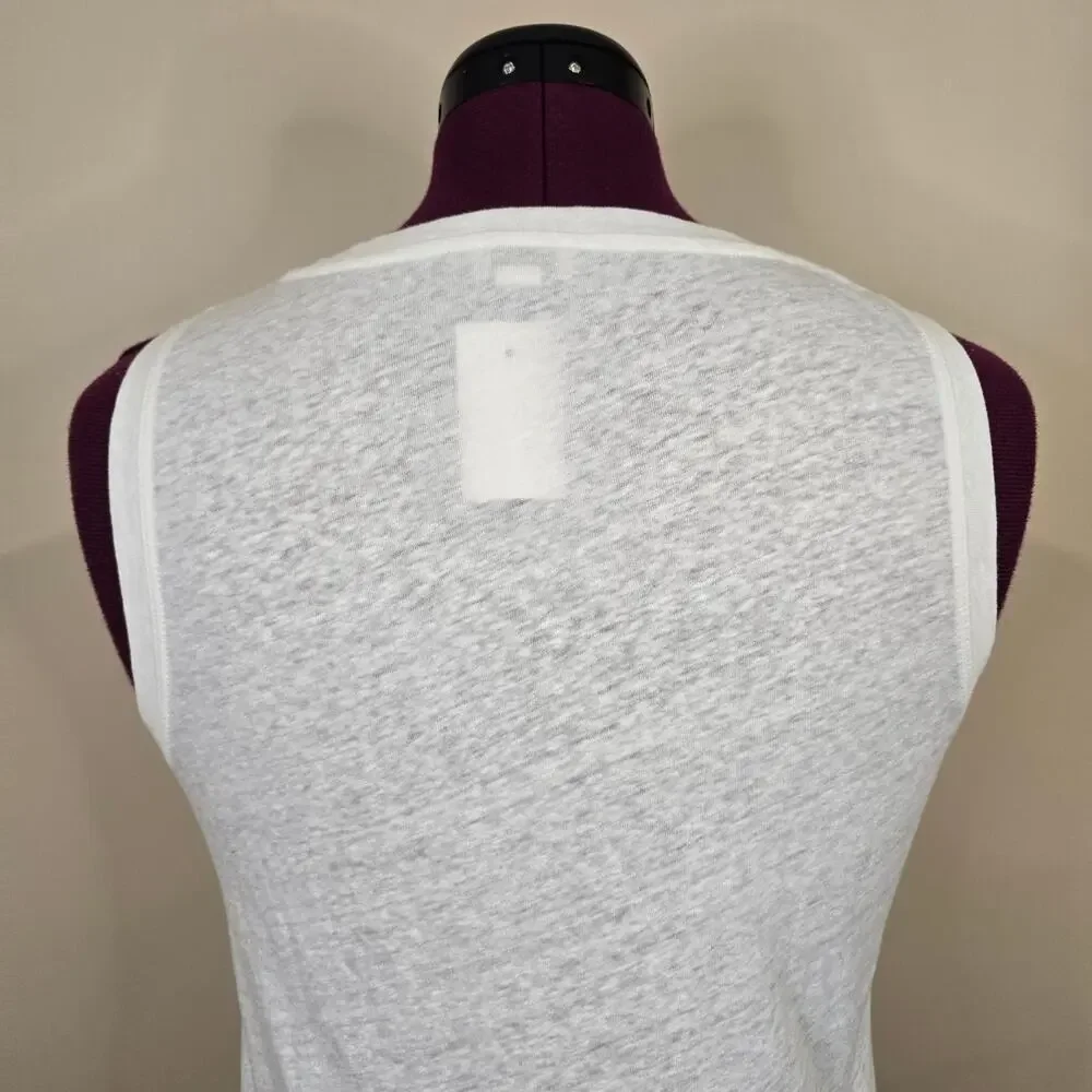 NEW NWT Women's J. Crew White Lightweight V-Neck Tank Top | Size Medium